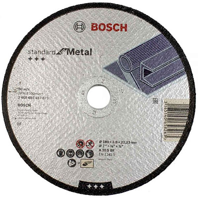 Отрезной круг Bosch Standard for Metal (2608603167) 180 мм Фото 1