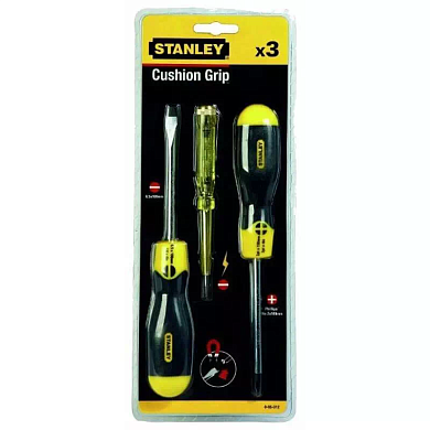 Набор из двух отверток CushionGrip и тестера напряжения STANLEY 0-65-012 Фото 1