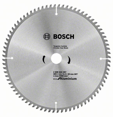 Диск пильный Bosch Eco for Aluminium 305х30, Z80 Фото 1