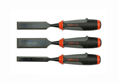 Набор стамесок YATO YT-6280 с полимерными ручками 16, 25, 32 мм 3 шт Фото 1