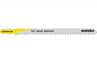 Лобзиковое полотно Metabo Fast Wood Premium T 344 DF, 5 шт 623980000 Фото 1