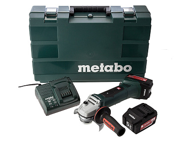 Аккумуляторная болгарка Metabo W 18 LTX 125 5.2 Ач (602174650) Фото 1