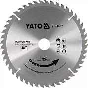 Диск пильний YATO по дереву 216х30х3.2х2.2 мм, 40 зубців (YT-60682)