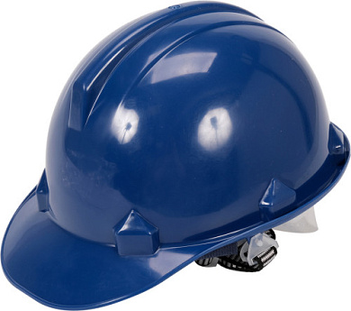 Каска для захисту голови VOREL 74175 синя з матеріалу HDPE Фото 1
