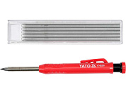 Олівець-автомат столярний зі змінними стержнями твердістю HB YATO YT-69290 L= 150 мм. + 7 стержнів