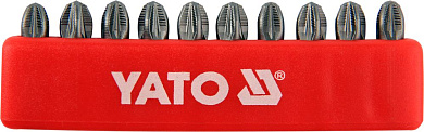 Набір насадок викруткових YATO YT-0472 "Pozidriv" РZ3 x 25 мм HEX 1/4" 10 шт Фото 1