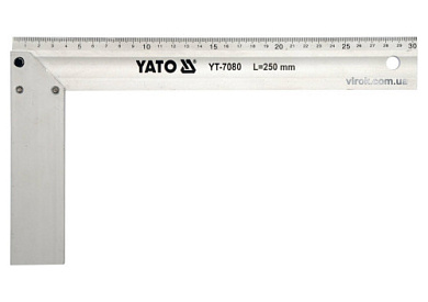 Кутник столярний алюмінієвий YATO YT-7080 250 мм Фото 1