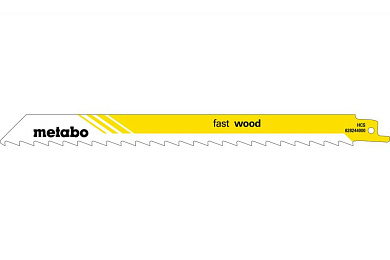 Сабельное полотно Metabo Fast Wood 225 мм, 5 шт 628244000 Фото 1