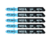 Пиляльні полотна зворотного різу по металу YATO HSS 21TPI, 75/50 мм, хвостовик Т, 5 шт