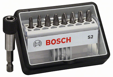 Набор бит Bosch Robust Line Extra-Hart PZ x 25 мм, 9 шт Фото 1