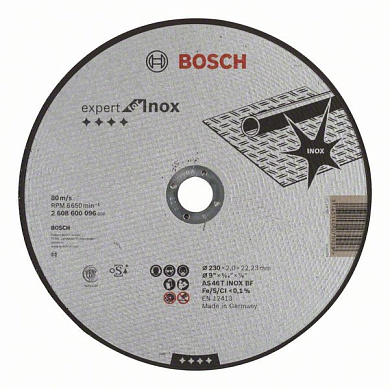 Отрезной круг Bosch Expert for Inox (2608600096) 230 мм Фото 1