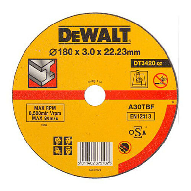 Диск відрізний DeWALT DT3420-QZ 180 мм Фото 1
