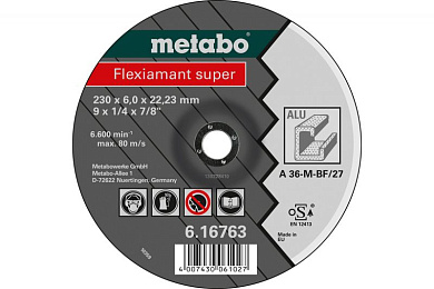 Зачистной диск по алюминию Metabo Flexiamant Super A 36-M, 230 мм 616763000 Фото 1