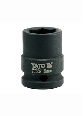 Головка торцева ударна шестигранна YATO YT-1008 1/2" М18 x 39 мм Фото 1