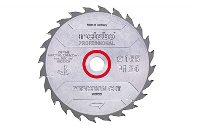 Пиляльний диск Metabo Precision cut HW/CT 165х2.2/1.4x20, Z42 WZ 15° 628291000 Фото 1