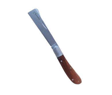 Нож садовый, 170 мм, складной, копулировочный, деревянная рукоятка. Сталь 81040 Фото 1