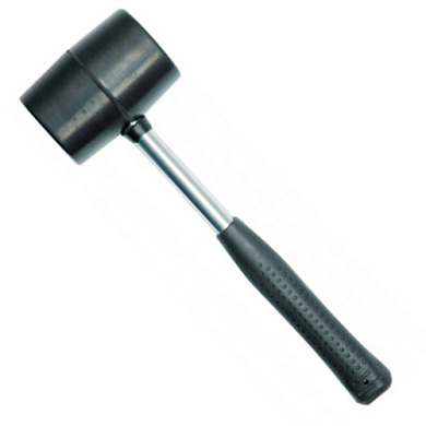 Молоток гумовий VOREL 33657 з металевою ручкою, Ø=56 мм, m=700 г Фото 1