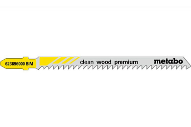 Лобзиковое полотно Metabo Clean Wood Premium T 301 CDF, 5 шт 623696000 Фото 1