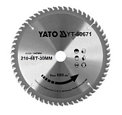 Диск пиляльний по дереву YATO YT-60671 210/30 мм, 48 зубців