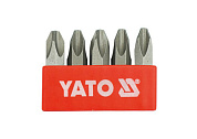 Отверточные вставки к ударным отверткам YATO YT-2811 крестовый шлиц: PH3 х 36 мм, HEX Ø= 5/16" 5 шт