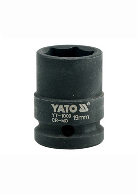 Головка торцева ударна шестигранна YATO YT-1009 1/2" М19 x 39 мм Фото 1