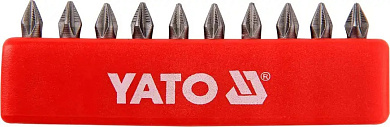 Набір насадок викруткових YATO YT-0474 "Philips" PН1 x 25 мм HEX 1/4" 10 шт Фото 1