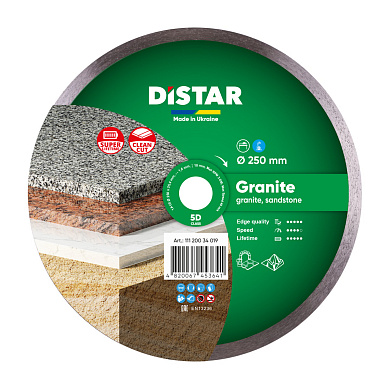 Диск алмазний Distar Granite 250 x 1,6 x 10 x 25,4 Фото 1