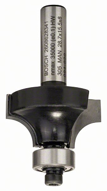 Кінцева фреза з шарикопідшипником Bosch Standard for Wood 8x28,7x53 мм Фото 1