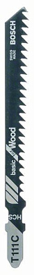 Пилочка для лобзика Bosch Basic for Wood T 111 C, 5 шт Фото 1