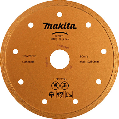 Алмазний диск 125 мм Makita (B-21951) Фото 1