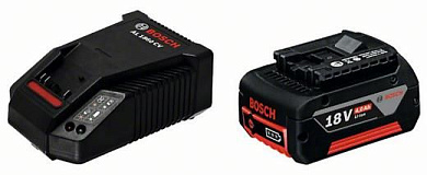 Базовый комплект Bosch GBA 18 В 4.0 Ач + AL 1860 CV Фото 1