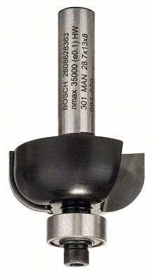 Галтельна фреза з шарикопідшипником Bosch Standard for Wood 8x28,7x54 мм Фото 1