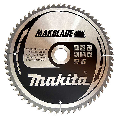 Диск пильный Makita MAKBlade 255x30 60T (B-09014) Фото 1