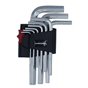 Набір Г-подібних ключів НEX 9 од., S2, 1,5-10 мм HAISSER 48110