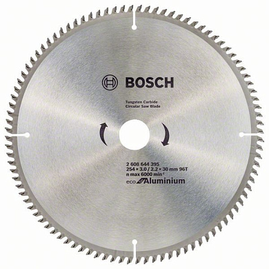 Диск пильный Bosch Eco for Aluminium 254х30, Z96 Фото 1