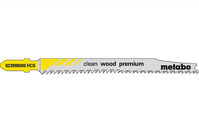 Лобзиковое полотно Metabo Clean Wood Premium T 308 B, 5 шт 623998000 Фото 1