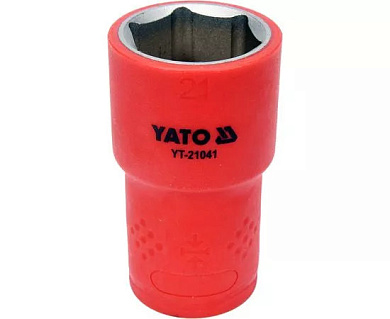 Головка торцевая шестигранная диэлектрическая YATO YT-21041 1/2" М21 x 55/38 мм VDE до 1000 В Фото 1