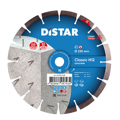 Диск алмазний Distar Classic H12 232 x 2,4/1,6 x 22,23 Фото 1