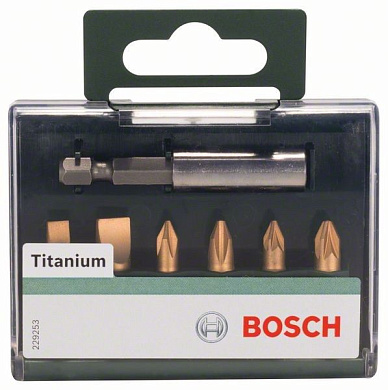 Набор бит Bosch Titanium, 7 шт Фото 1