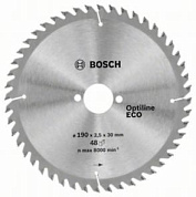 Диск пильный Bosch Optiline Wood ECO 190х30, Z48