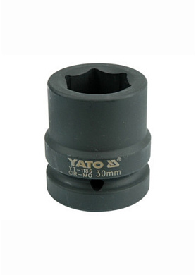Головка торцева ударна шестигранна YATO YT-1186 1" М30 x 60 мм Фото 1