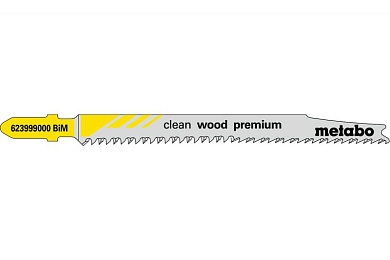 Лобзиковое полотно Metabo Clean Wood Premium T 308 BF, 5 шт 623999000 Фото 1