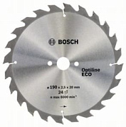 Диск пильный Bosch Optiline Wood ECO 190 x 20/16, Z24
