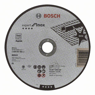 Отрезной круг Bosch Expert for Inox (2608603406) 180 мм Фото 1