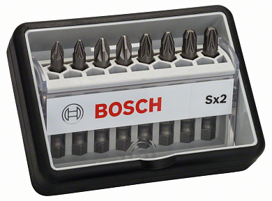 Набор бит Bosch Robust Line Extra-Hart PZ x 49 мм, 8 шт Фото 1