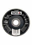Круг шлифовальный лепестковый выпуклый YATO ALUMINIUM OXIDE К36 125x22.4 мм