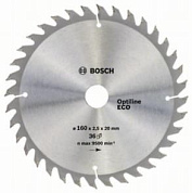 Диск пильный Bosch Optiline Wood ECO 160 x 20/16, Z36