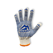 Перчатки защитные Vulkan 8310, белые, ПВХ точки (XL)