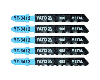 Пильные полотна обратного реза по металлу YATO HSS 21TPI, 75/50 мм, хвостовик Т, 5 шт Фото 1