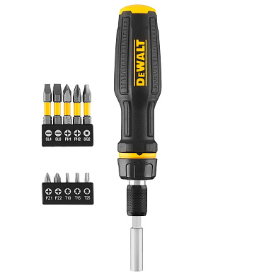 Отвертка – набор FULL FIT Telescoping, со сменными битами, 10 бит DeWALT DWHT68001-0 Фото 1